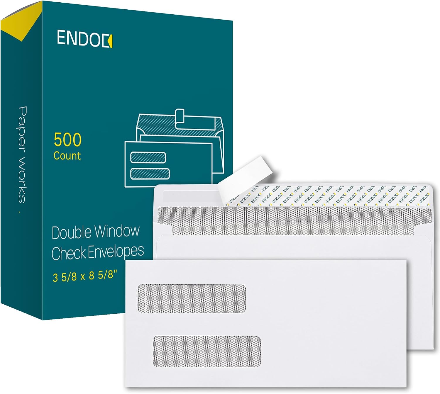 #8 Double Window Check Envelopes, Business Envelopes Self Seal
